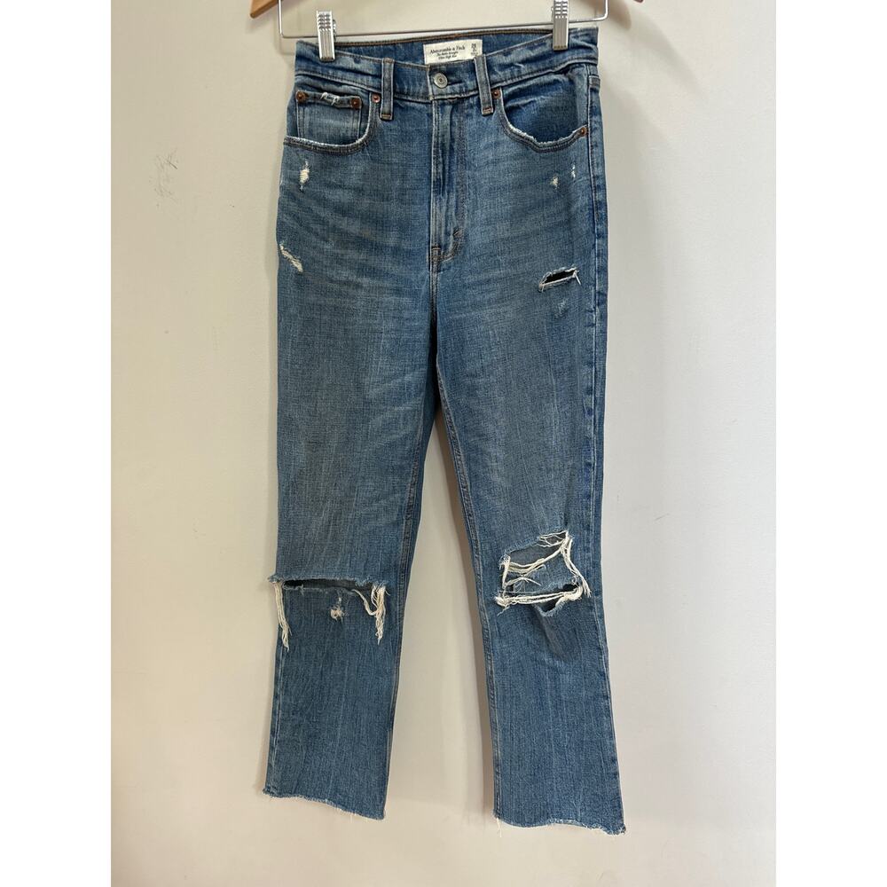 Abercrombie & Fitch Ankle Straight Ultra High Rise Curve Love Jeans Size 26/2